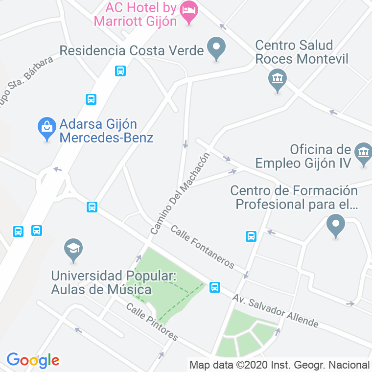 Código Postal calle Machacon, Del, camino en Gijón