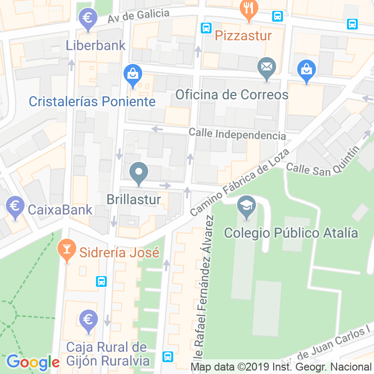 Código Postal calle Bailen en Gijón