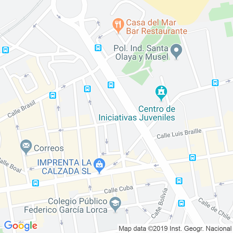 Código Postal calle Honduras en Gijón