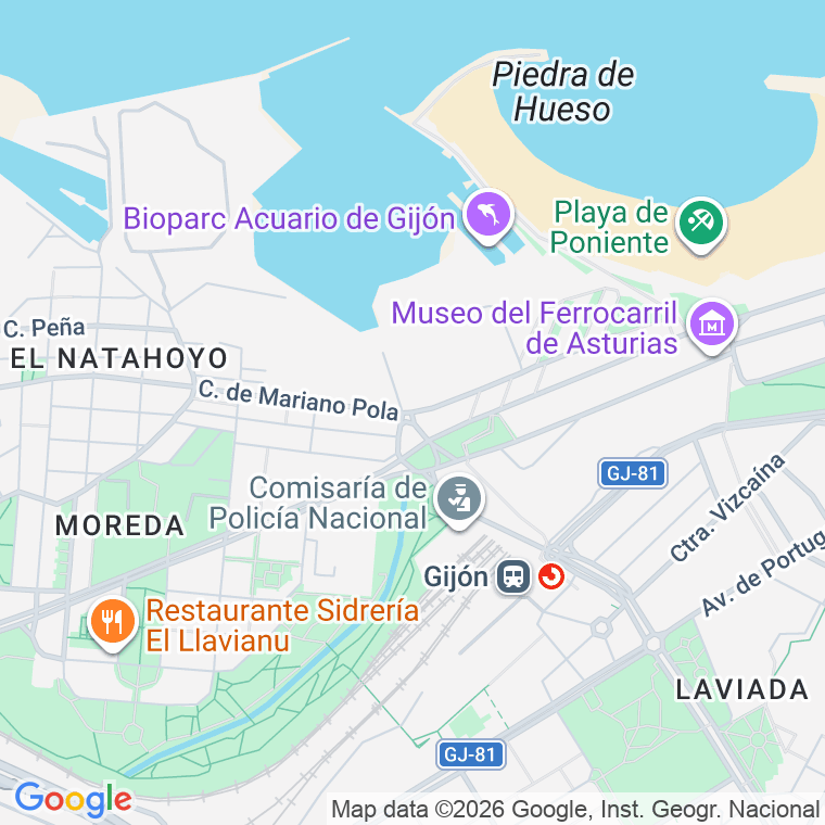 Código postal de Mariano Pola en Gijón