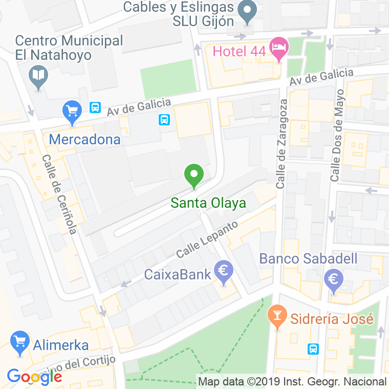 Código Postal calle Santolaya, Residencial, grupo en Gijón