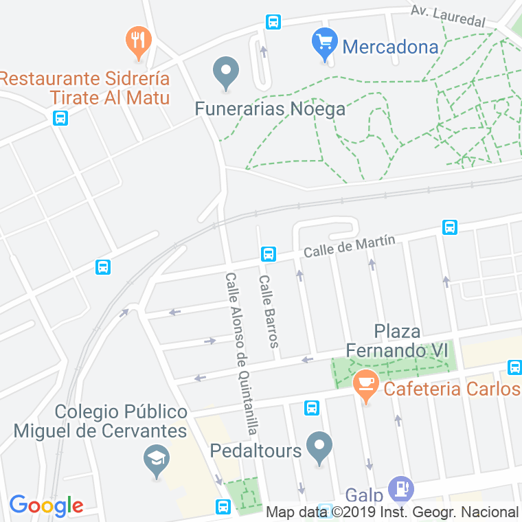 Código Postal calle Barros en Gijón