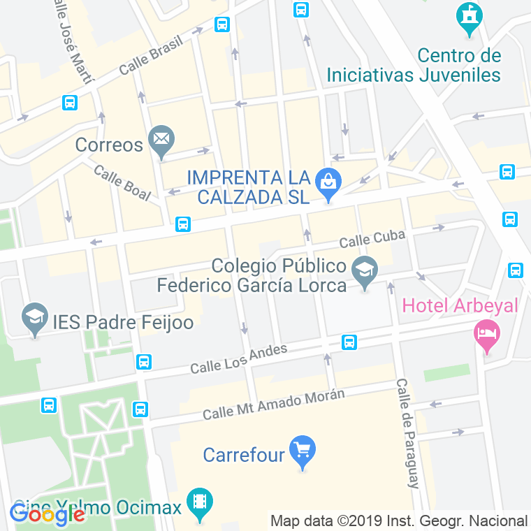 Código Postal calle Fernando Poo en Gijón
