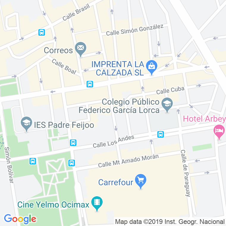 Código Postal calle Panama en Gijón