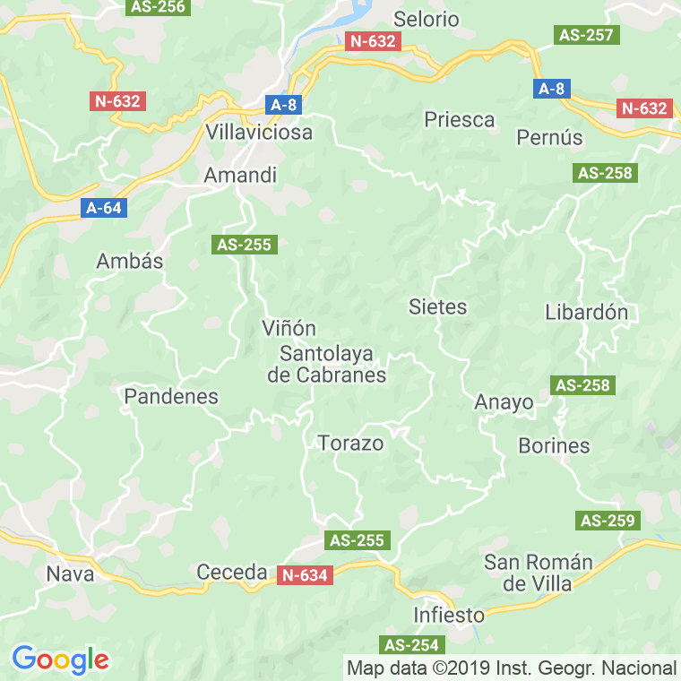 Código Postal de Venta, La (Pando-villaviciosa) en Asturias