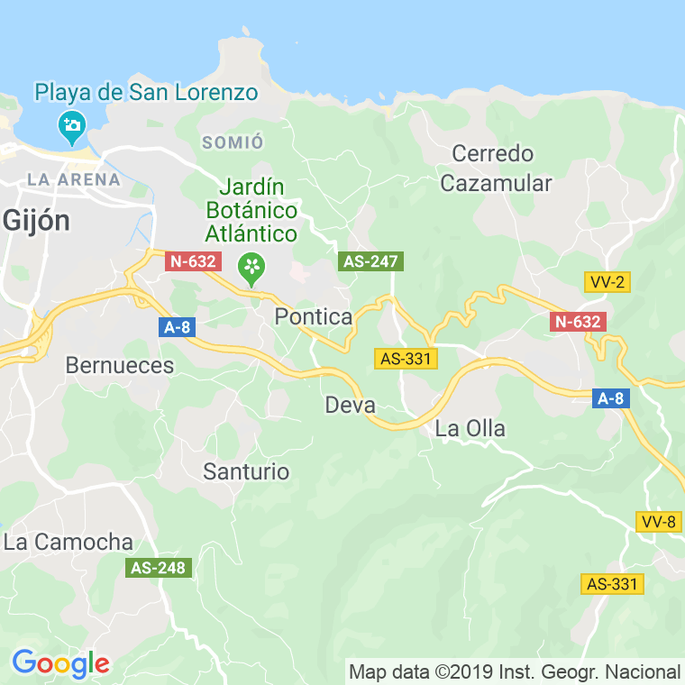 Código Postal de Reguera (Gijon) en Asturias