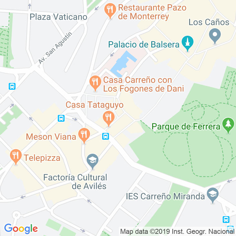 Código Postal calle Carbayedo, Del, plaza en Avilés