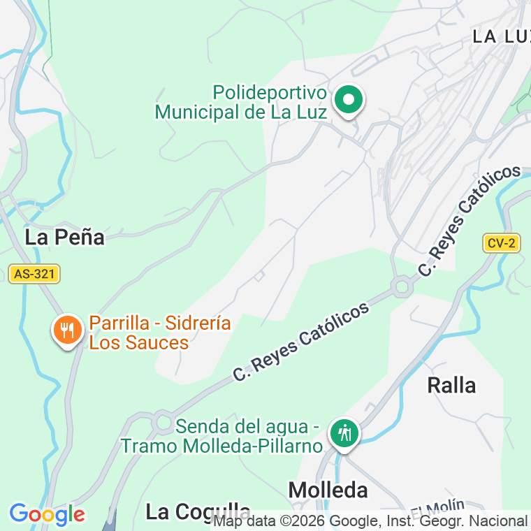 Código postal de Cmno Fuente Ribita de en Avilés