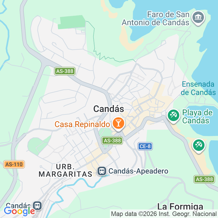 Código postal de Plaza Gremio de los Mareantes en Candás