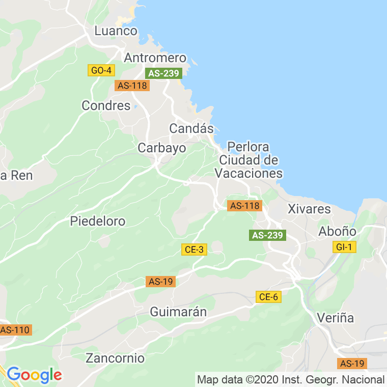 Código Postal de Friera (Carreño) en Asturias