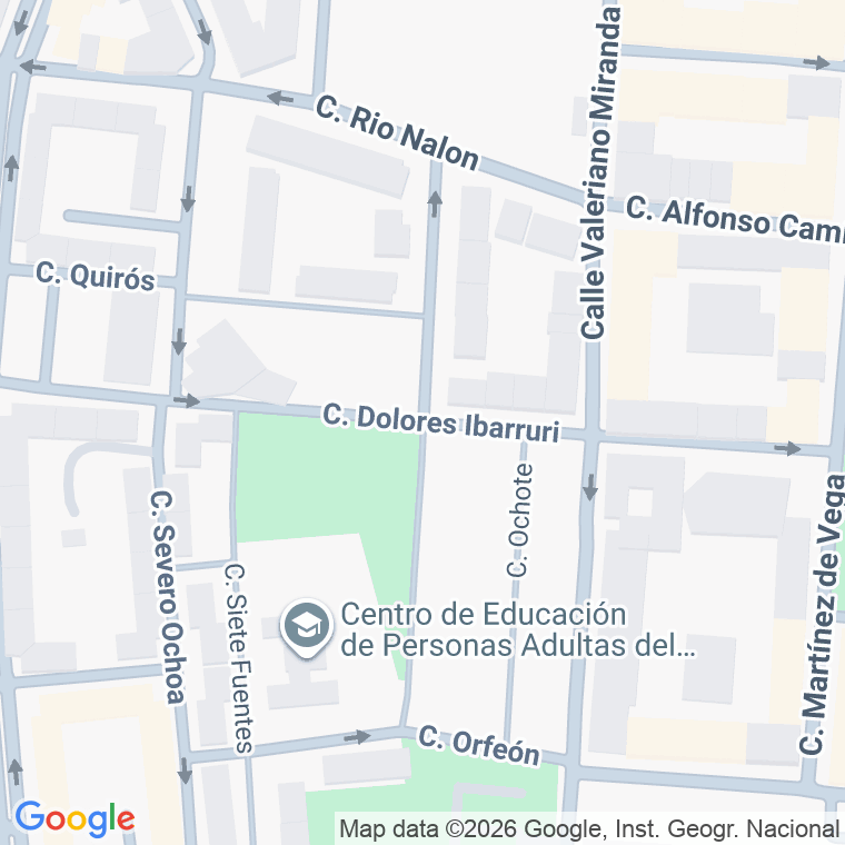 Código postal de Calle Dolores Ibarruri en Mieres del Camín