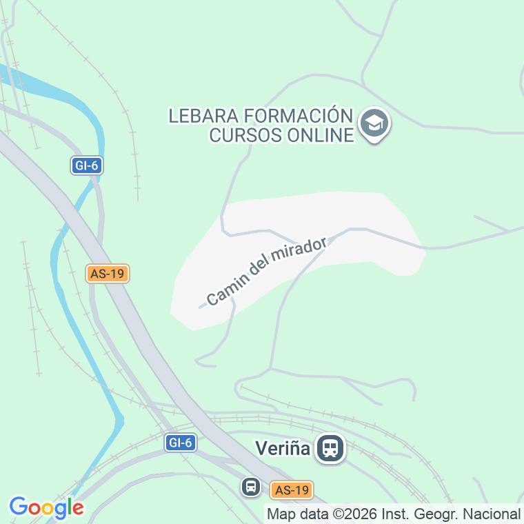 Código postal de Camin Mirador Veriña en Veriña de Riba