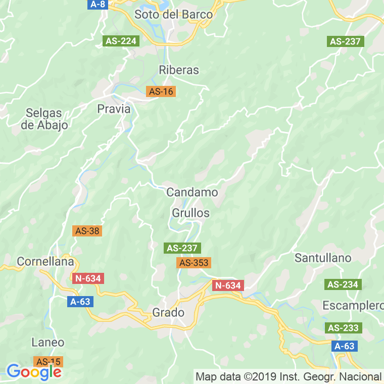 Código Postal de Rebollada, La (Candamo) en Asturias