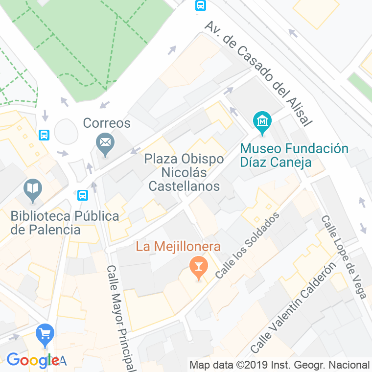 Código postal de Obispo Nicolas Castellanos, Plaza en Palencia