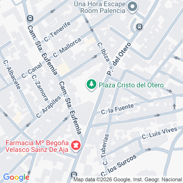 Código postal de Plaza Cristo del Otero (del) en Palencia
