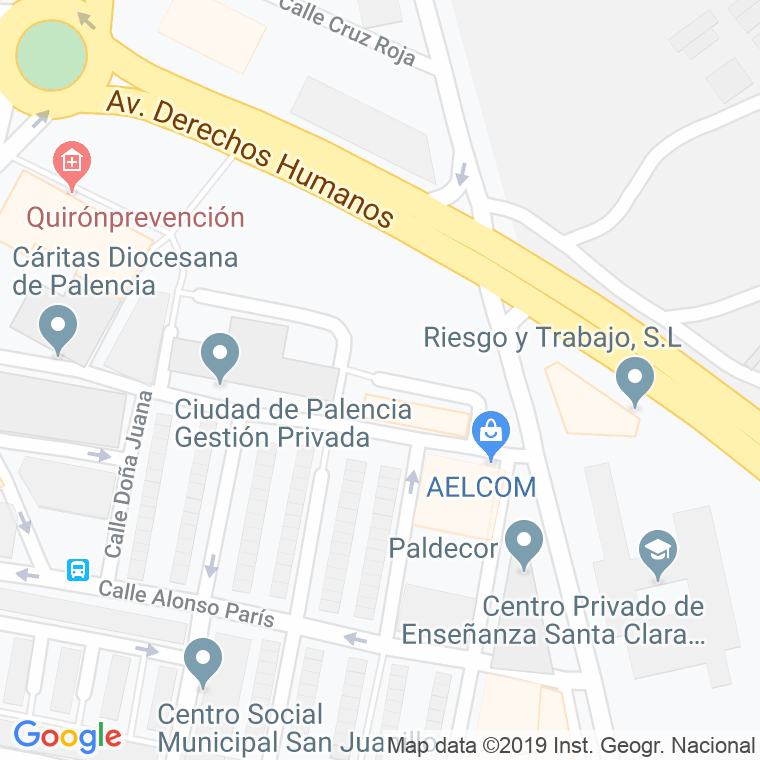 Código Postal calle Doña Mayor en Palencia