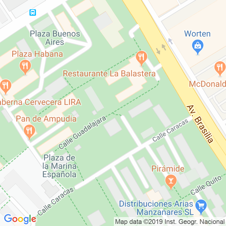 Código Postal calle Guadalajara en Palencia