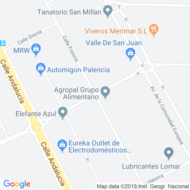 Código Postal calle Belgica en Palencia