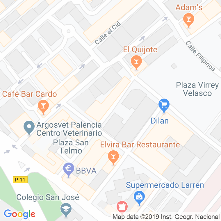 Código Postal calle Cruz Y Castillo en Palencia