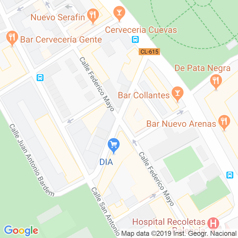 Código Postal calle Diagonal en Palencia