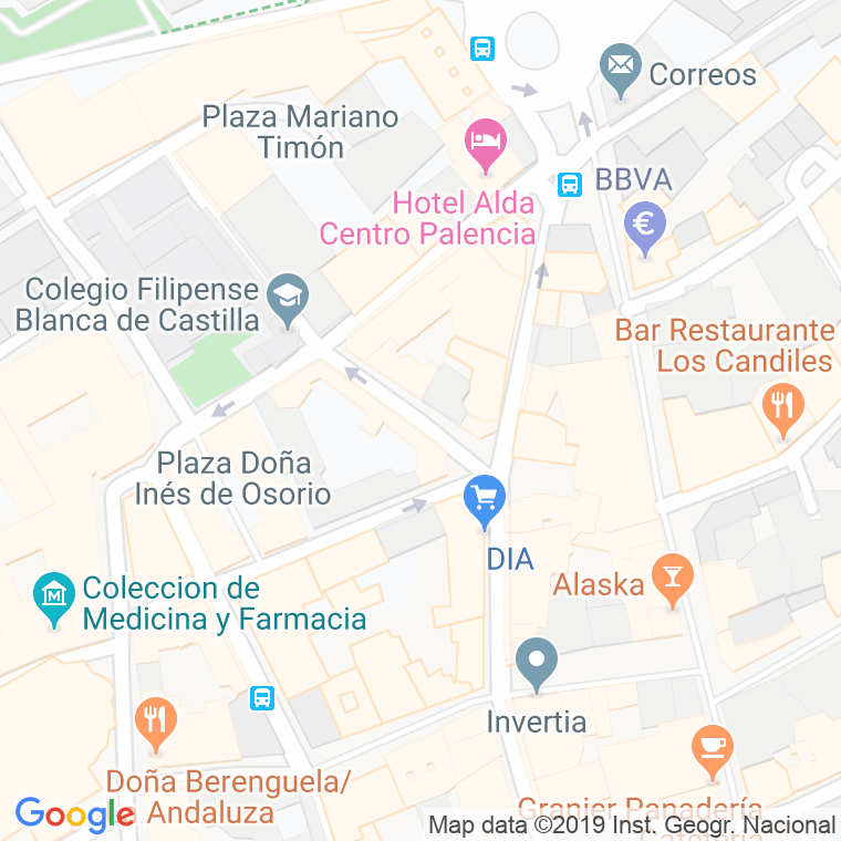 Código Postal calle Padre Higinio Aparicio en Palencia