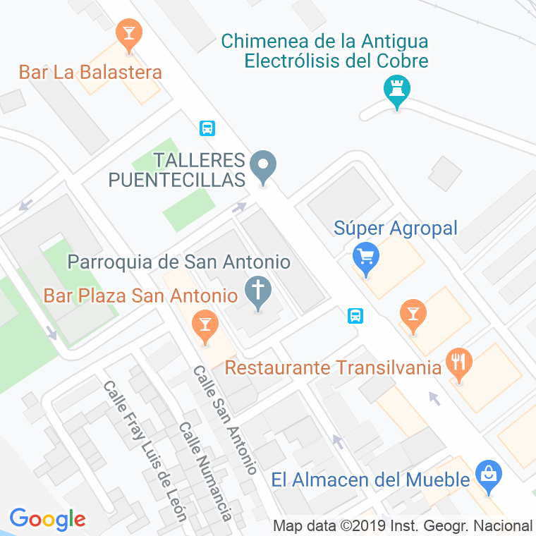 Código Postal calle San Antonio, plaza en Palencia