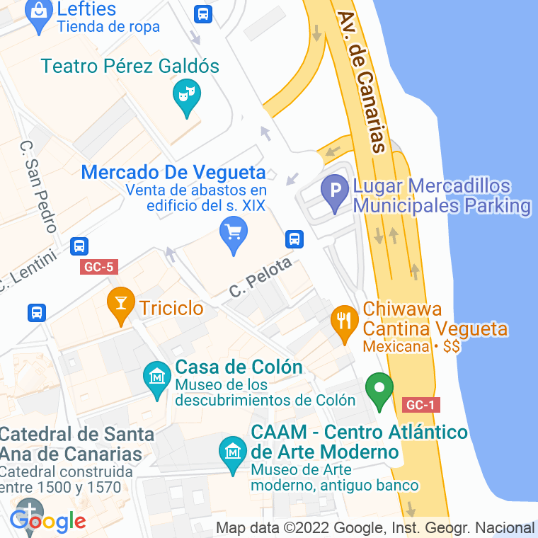 Código Postal calle Andres Deniz (El Raton) en Las Palmas de Gran Canaria