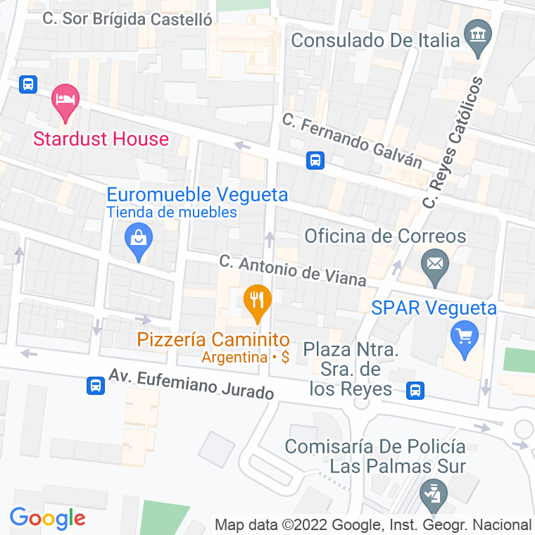 Código Postal calle Doctor Nuez Aguilar en Las Palmas de Gran Canaria