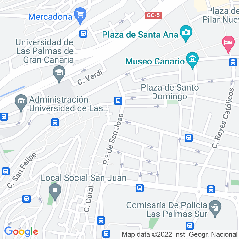 Código Postal calle Hernan Perez De Grado en Las Palmas de Gran Canaria