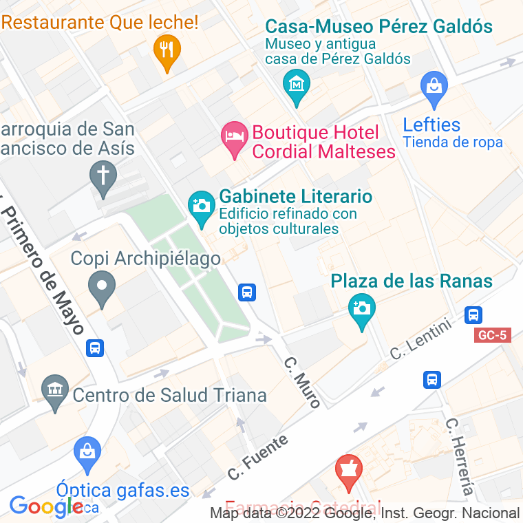 Código Postal calle Cairasco, plaza en Las Palmas de Gran Canaria