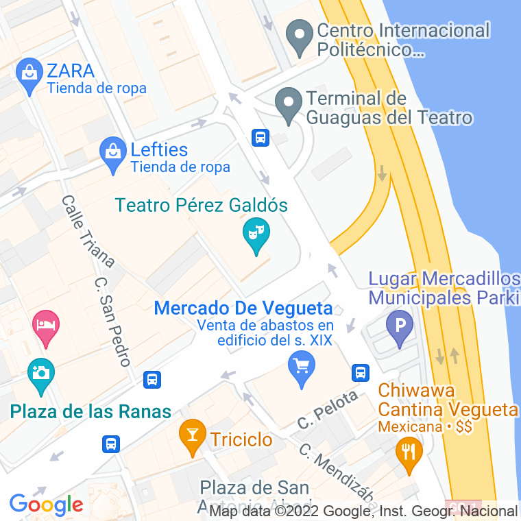 Código Postal calle Perez Galdos en Las Palmas de Gran Canaria
