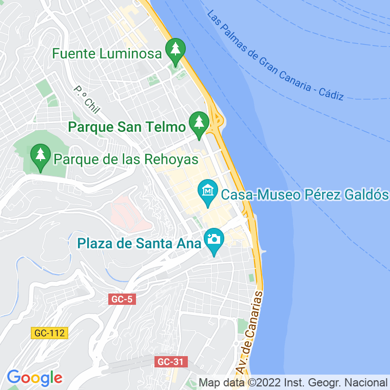 Código Postal calle San Nicolas   (Impares Del 1 Al 21)  (Pares Del 2 Al 18) en Las Palmas de Gran Canaria
