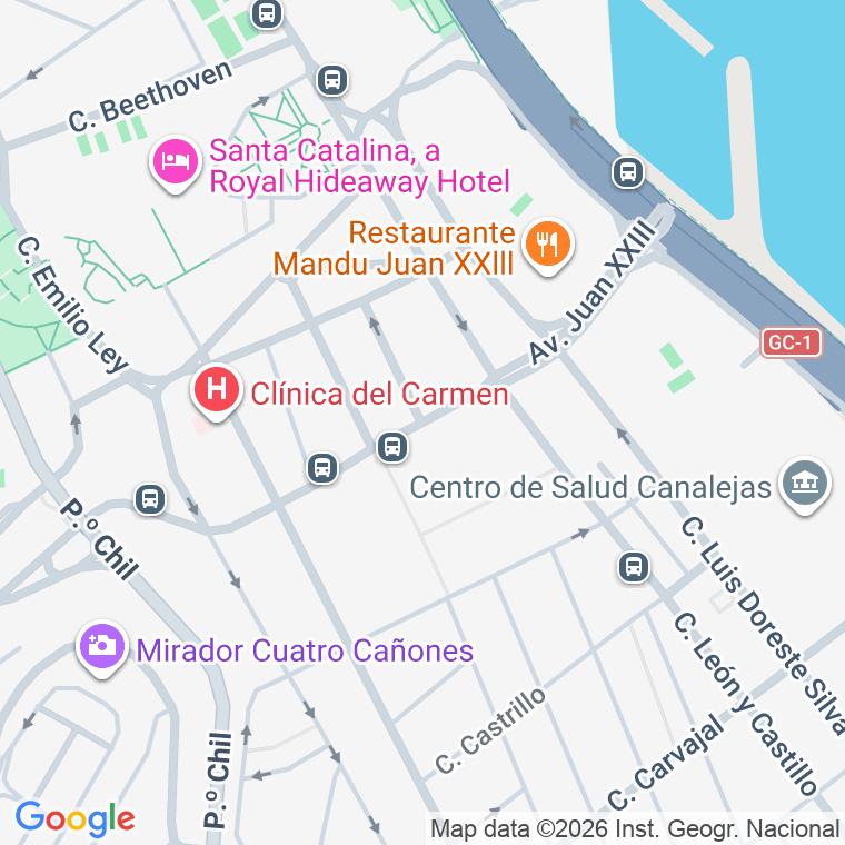 Código postal de Juan Xxiii, Avenida en Las Palmas de Gran Canaria