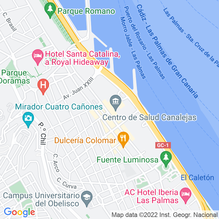 Código Postal calle Luis Doreste Silva en Las Palmas de Gran Canaria