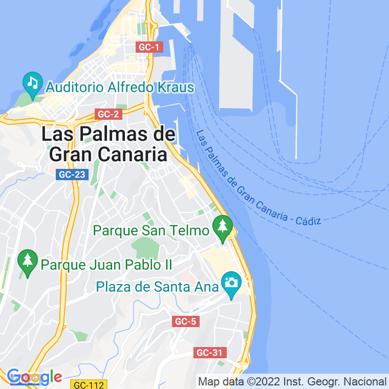 Código Postal calle Maninidra, paseo (Impares Del 1 Al Final)  (Pares Del 2 Al Final) en Las Palmas de Gran Canaria