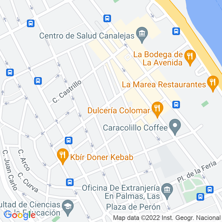 Código Postal calle Matias Padron   (Impares Del 9 Al Final)  (Pares Del 14 Al Final) en Las Palmas de Gran Canaria