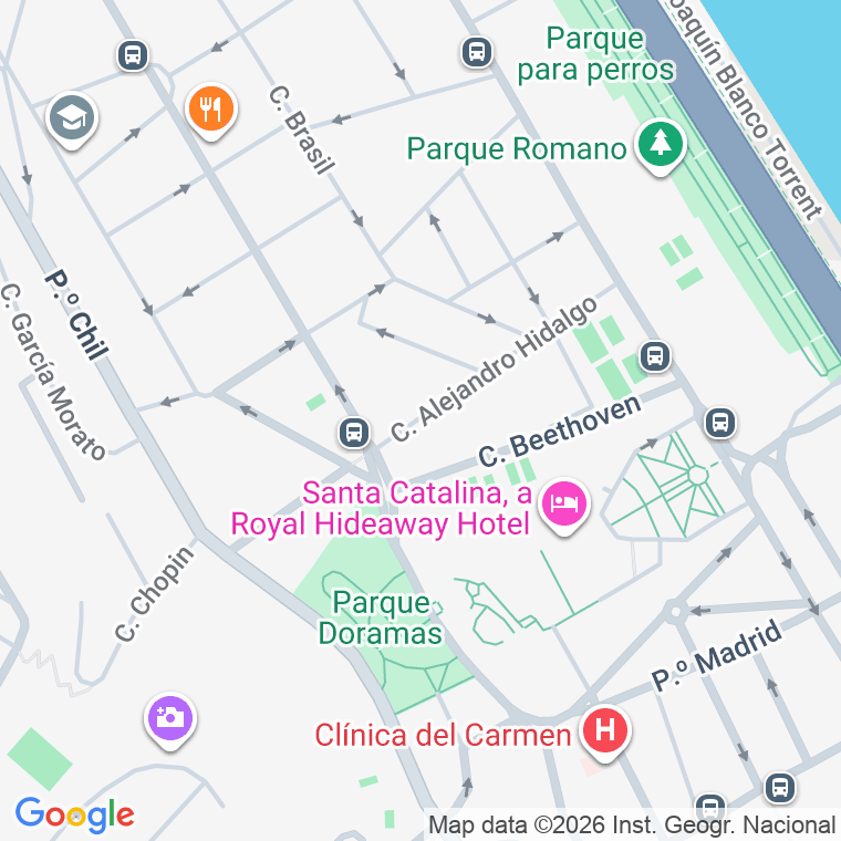 Código postal de Calle Alejandro Hidalgo en Palmas Gran Canaria (las)