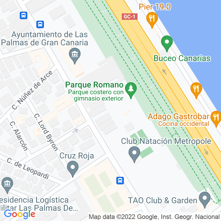 Código Postal calle Alonso Quesada, paseo en Las Palmas de Gran Canaria