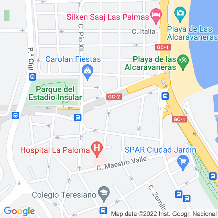 Código Postal calle Doctor Jose Ponce Arias en Las Palmas de Gran Canaria
