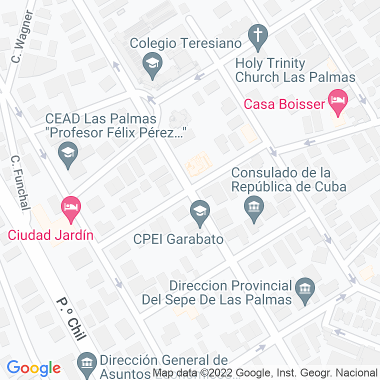 Código Postal calle Fortuny en Las Palmas de Gran Canaria