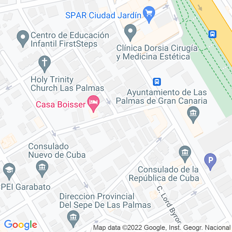 Código Postal calle Lope De Vega en Las Palmas de Gran Canaria