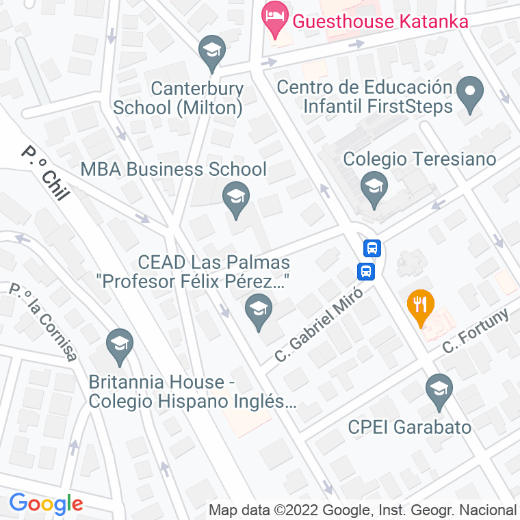 Código Postal calle Ruben Dario en Las Palmas de Gran Canaria