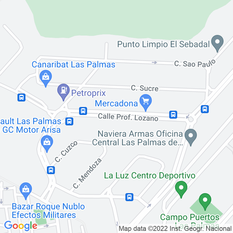 Código Postal calle Profesor Lozano en Las Palmas de Gran Canaria