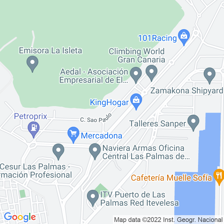 Código Postal calle Sao Paulo en Las Palmas de Gran Canaria