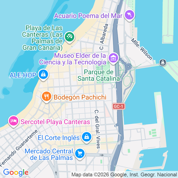 Código postal de Secretario Artiles   (impares del 91 al Final)  (pares del 82 al Final) en Las Palmas de Gran Canaria
