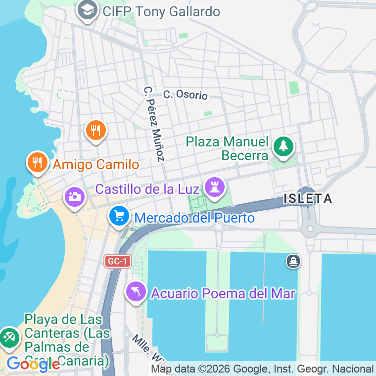 Código postal de Calle Juan Rejon en Palmas Gran Canaria (las)