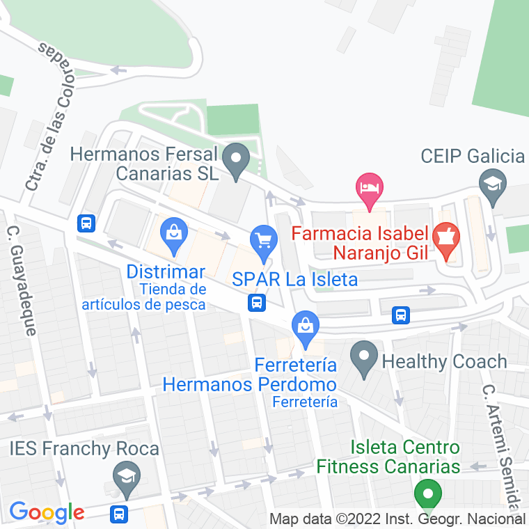 Código Postal calle Nueva Isleta, urbanizacion en Las Palmas de Gran Canaria