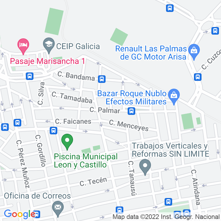Código Postal calle Palmar en Las Palmas de Gran Canaria