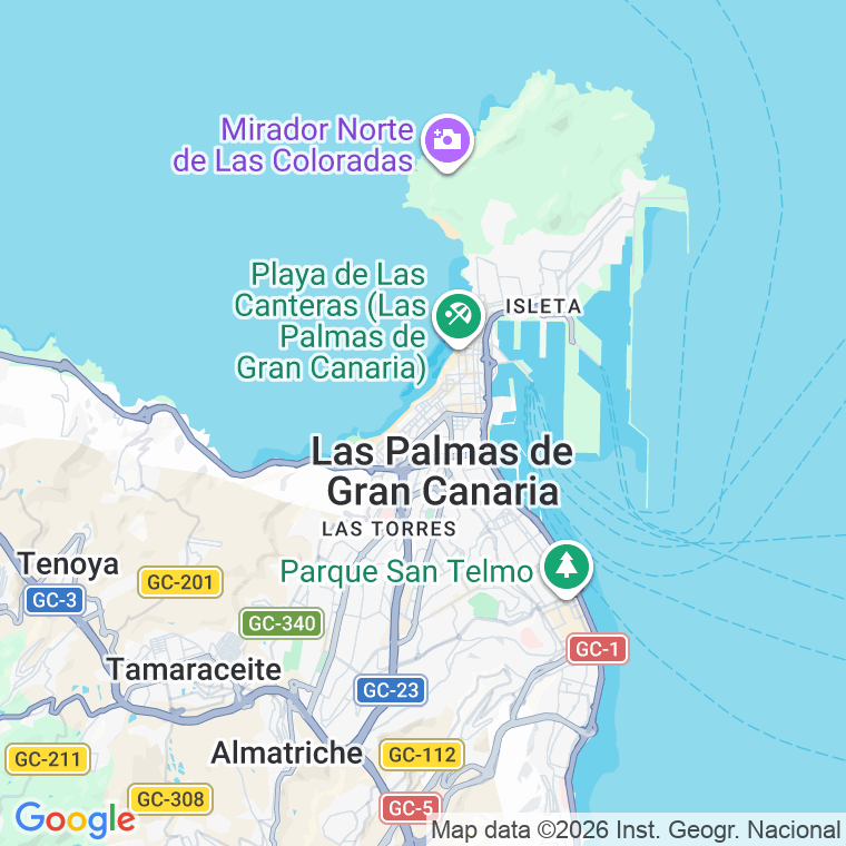 Código postal de Agaete en Las Palmas de Gran Canaria