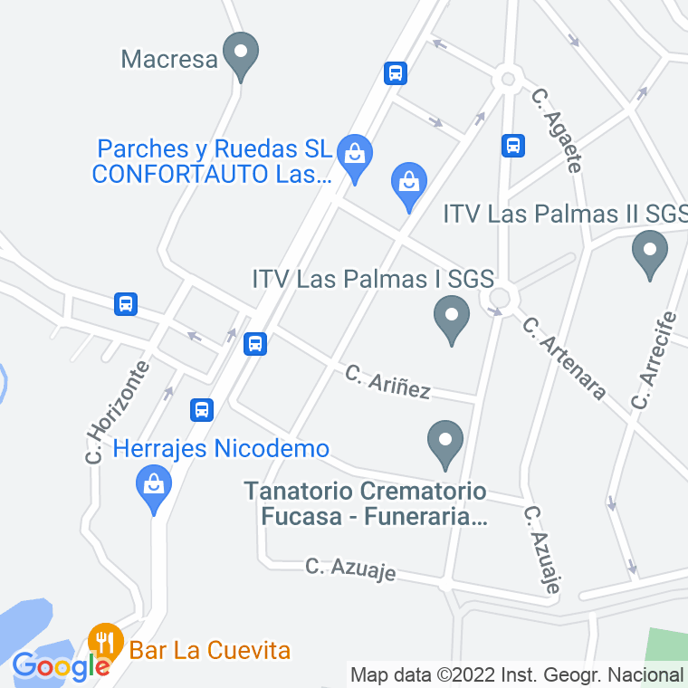 Código Postal calle Agualatente en Las Palmas de Gran Canaria